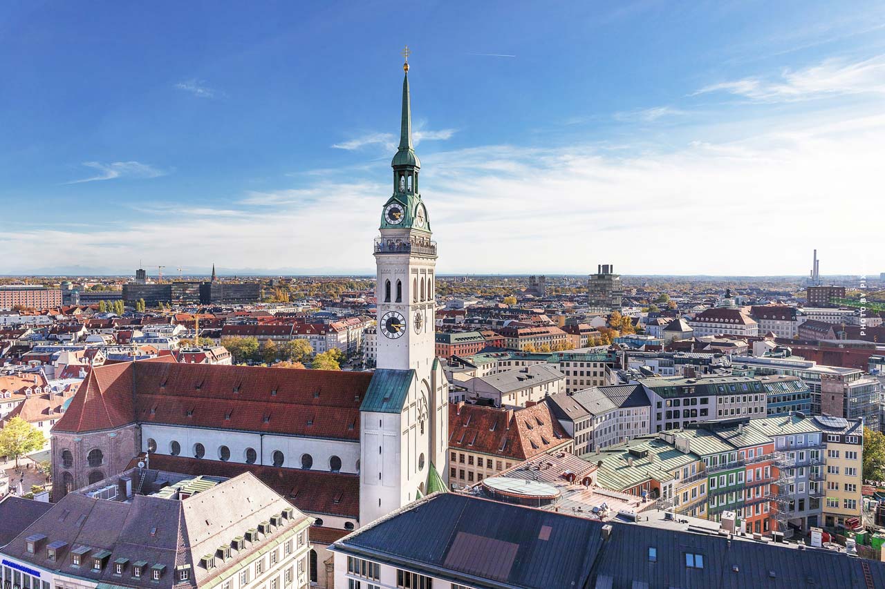 Neuhausen-Nymphenburg'da (Münih) yaşıyor: Ev, daire, arsa satın almak - tur, ipuçları, metrekare fiyatları & Co. Kirche sonne church sun luxusmakler muenchen munich wohnung haus kaufen immobilienmakler view ausblick